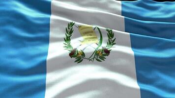 4k rendere Guatemala bandiera video agitando nel vento Guatemala bandiera onda ciclo continuo agitando nel