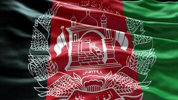 4k hacer Afganistán bandera vídeo ondulación en viento Afganistán bandera ola lazo saludando video