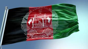 4k machen Afghanistan Flagge Video winken im Wind Afghanistan Flagge Welle Schleife winken