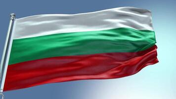 4k render Bulgaria Flag video waving in wind Bulgaria Flag Wave Loop waving in w