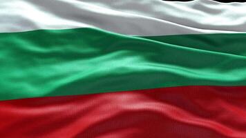 4k render Bulgaria Flag video waving in wind Bulgaria Flag Wave Loop waving in w