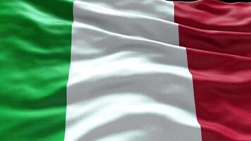 4k render Italy Flag video waving in wind Italy Flag Wave Loop waving in wind Re