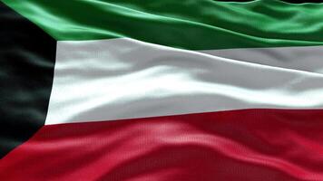 4k render Kuwait Flag video waving in wind Kuwait Flag Wave Loop waving in wind