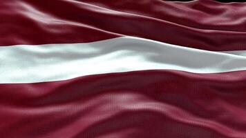 4k render Letônia bandeira vídeo acenando dentro vento Letônia bandeira onda ciclo acenando dentro vento video