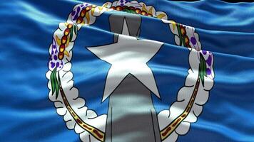 4k machen Nord Mariana Inseln Flagge Video winken im Wind Nord Mariana ist
