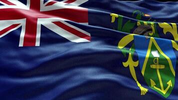 4k render Pitcairn Islands Flag video waving in wind Pitcairn Islands Flag Wave