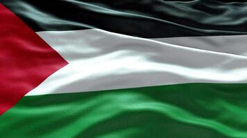 4k rendere stato di Palestina bandiera video agitando nel vento stato di Palestina bandiera w