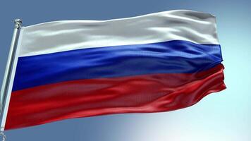 4k render Russia Flag video waving in wind Russia Flag Wave Loop waving in wind