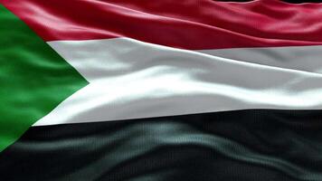 4k render Sudan Flag video waving in wind Sudan Flag Wave Loop waving in wind Re