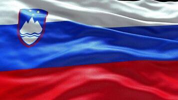 4k render Slovenia Flag video waving in wind Slovenia Flag Wave Loop waving in w