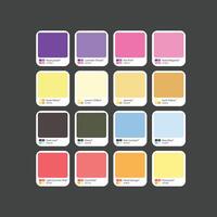 RGB soft color combination with Hex code for UI design vector
