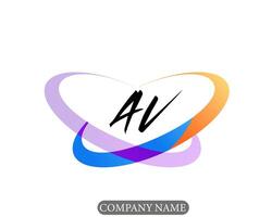 AV logo diseño en 2024 vector
