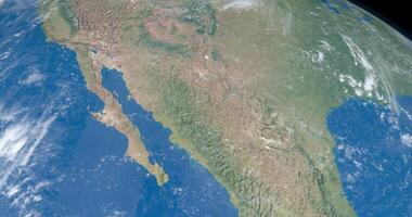 California gulf in planet earth seen from a satellite in outer space video