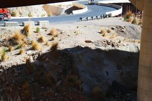 a road in the mountain , this road is known as quetta road, rakhi gaj steel bridge is famous in the world its a new wonder in constriction in Pakistan on 2023-09-25 photo