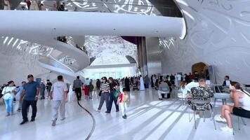 Future museum indoor Dubai city video