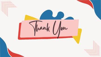closing statement text lettering animation of thank you Free Video