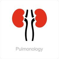 pulmonology and anatomy icon concept vector