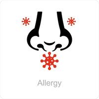 allergy and flu icon concept vector