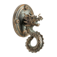 AI generated Antique Chinese doorknob isolated on transparent background png