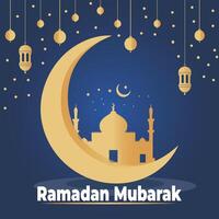 Ramadan Banner illustration social media post design vector