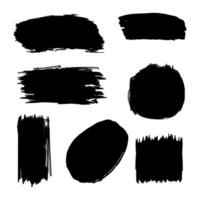 hand drawn brush strokes,Monochrome design elements set. vector