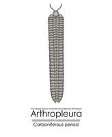 artropleura, el más grande conocido invertebrado, vector