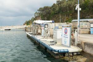 Morgat, France 29 May 2018 Gas station for ships and boats on the port photo