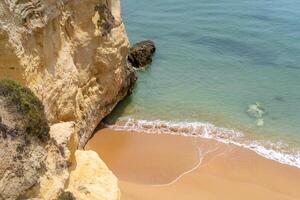 Atlantic ocean view with cliff. View of Atlantic Coast at Portugal, Cabo da Roca. Summer day photo