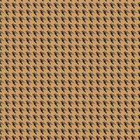 Goose foot. Pattern of crows feet in brown and begi.Checkered background. Seamless fabric texture. Vector Illustration.