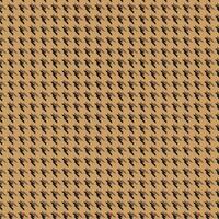 Goose foot. Pattern of crows feet in brown and begi.Checkered background. Seamless fabric texture. Vector Illustration.