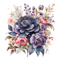 AI generated Foral flower bouquet design, Abstract metallic flower design, Digital flower painting, Floral textile design, Flower Illustration,Embossed flower pattern png