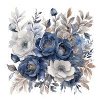 AI generated Abstract metallic flower design, Digital flower painting, Floral textile design, Flower Illustration,Embossed flower pattern, PNG flower images, Foral flower bouquet design