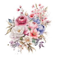 AI generated Abstract metallic flower design, Digital flower painting, Floral textile design, Flower Illustration,Embossed flower pattern, PNG flower images, Foral flower bouquet design