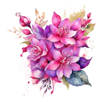 AI generated Abstract metallic flower design, Digital flower painting, Floral textile design, Flower Illustration,Embossed flower pattern, PNG flower images, Foral flower bouquet design