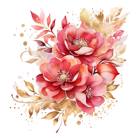 AI generated Abstract metallic flower design, Digital flower painting, Floral textile design, Flower Illustration,Embossed flower pattern, PNG flower images, Transparent decorative floral design