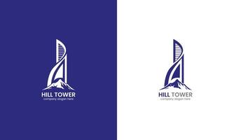 Lighthouse building tower minimalist modern logo vector design template-03