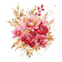 AI generated Abstract metallic flower design, Digital flower painting, Floral textile design, Flower Illustration,Embossed flower pattern, PNG flower images, Transparent decorative floral design