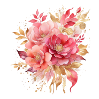 AI generated Abstract metallic flower design, Digital flower painting, Floral textile design, Flower Illustration,Embossed flower pattern, PNG flower images, Transparent decorative floral design