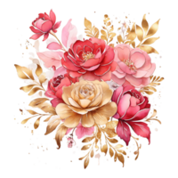 AI generated Abstract metallic flower design, Digital flower painting, Floral textile design, Flower Illustration,Embossed flower pattern, PNG flower images, Transparent decorative floral design