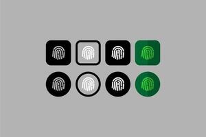 Set Vectors ui design icons touch finger identity gray background