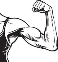 Muscle Arm Illustration. vector