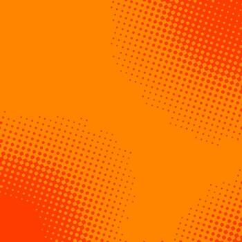 Orange halftone pattern background with vector design