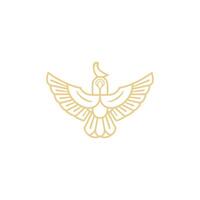 AI generated Horus mono line logo icon design template.Eagle, line, flat vector illustration.