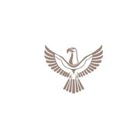 AI generated Horus mono line logo icon design template.Eagle, line, flat vector illustration.