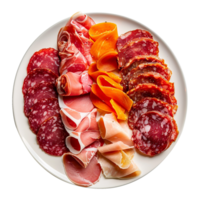 AI generated Maresca festive meat cold cuts isolated on transparent background png