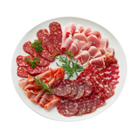 AI generated Maresca festive meat cold cuts isolated on transparent background png