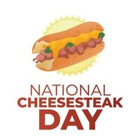 National Cheesesteak Day design template good for celebration usage. cheesteak vector illustration. flat design. vector eps 10.