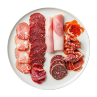 AI generated Maresca festive meat cold cuts isolated on transparent background png