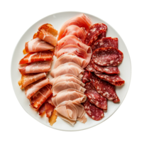 AI generated Maresca festive meat cold cuts isolated on transparent background png