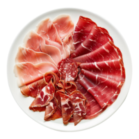 AI generated Maresca festive meat cold cuts isolated on transparent background png